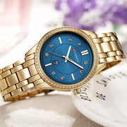 Gold Women Watches Top Brand Luxury Gold Ladies Watch Date Band Classic Bracelet Female Clock