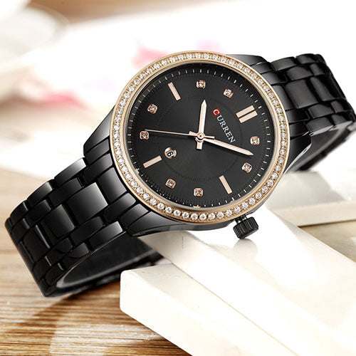 Black Women Watches Top Brand Luxury Gold Ladies Watch Date Band Classic Bracelet Female Clock - Eshaal Fashion