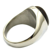 Men Touch Wood Stainless Steel Ring