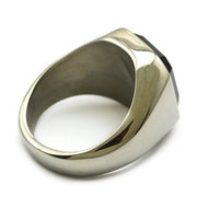 Men Touch Wood Stainless Steel Ring