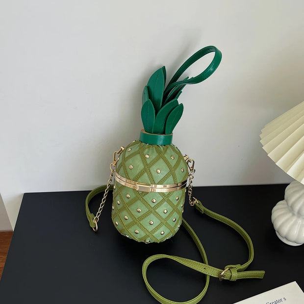 Pineapple Shape Cross Body Bag