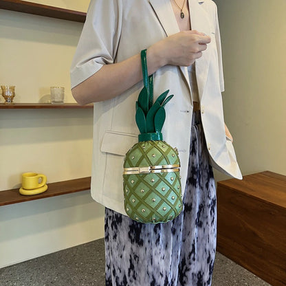 Pineapple Shape Cross Body Bag