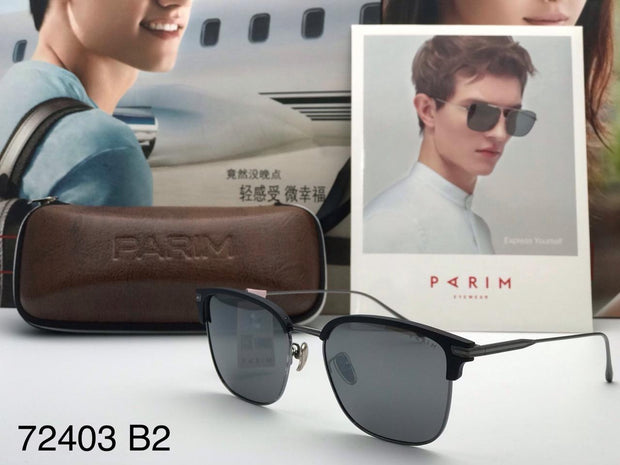 Unisex PARIM Cool Black Sunglasses For Men-72403-B2