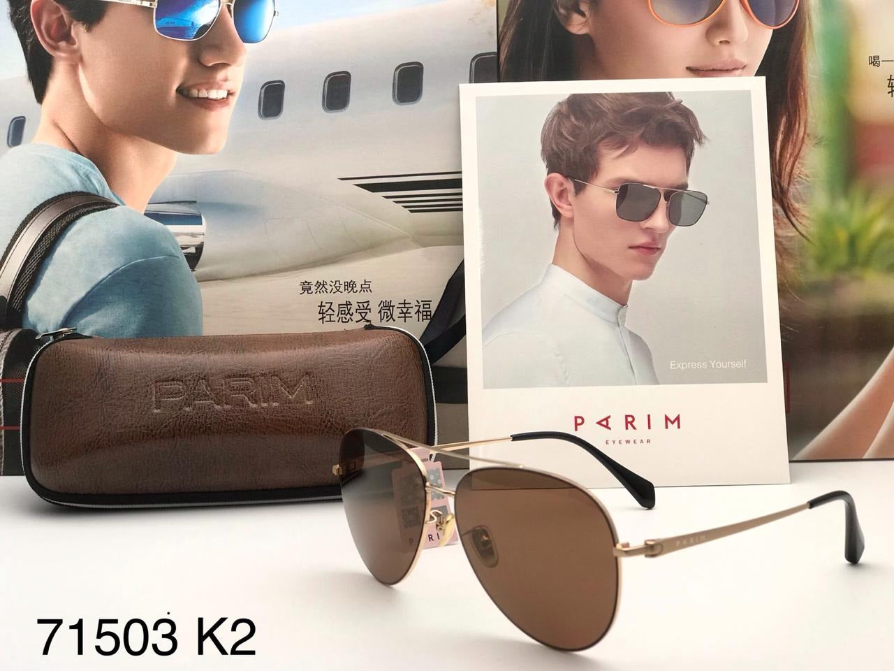 Unisex PARIM Cool Black Sunglasses For Men-71503-K2