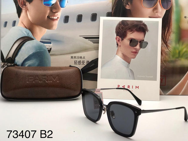 Unisex PARIM Cool Black Sunglasses For Men-73407-B2