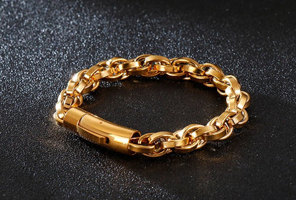 EshaalFashion ZigZag Stainless Steel Bracelet for Men