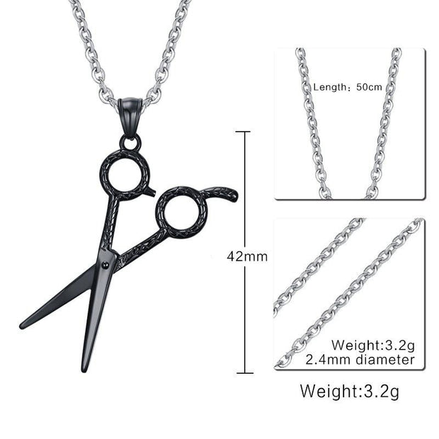 EshaalFashion Scissor Pendant with Chain for Men and Women