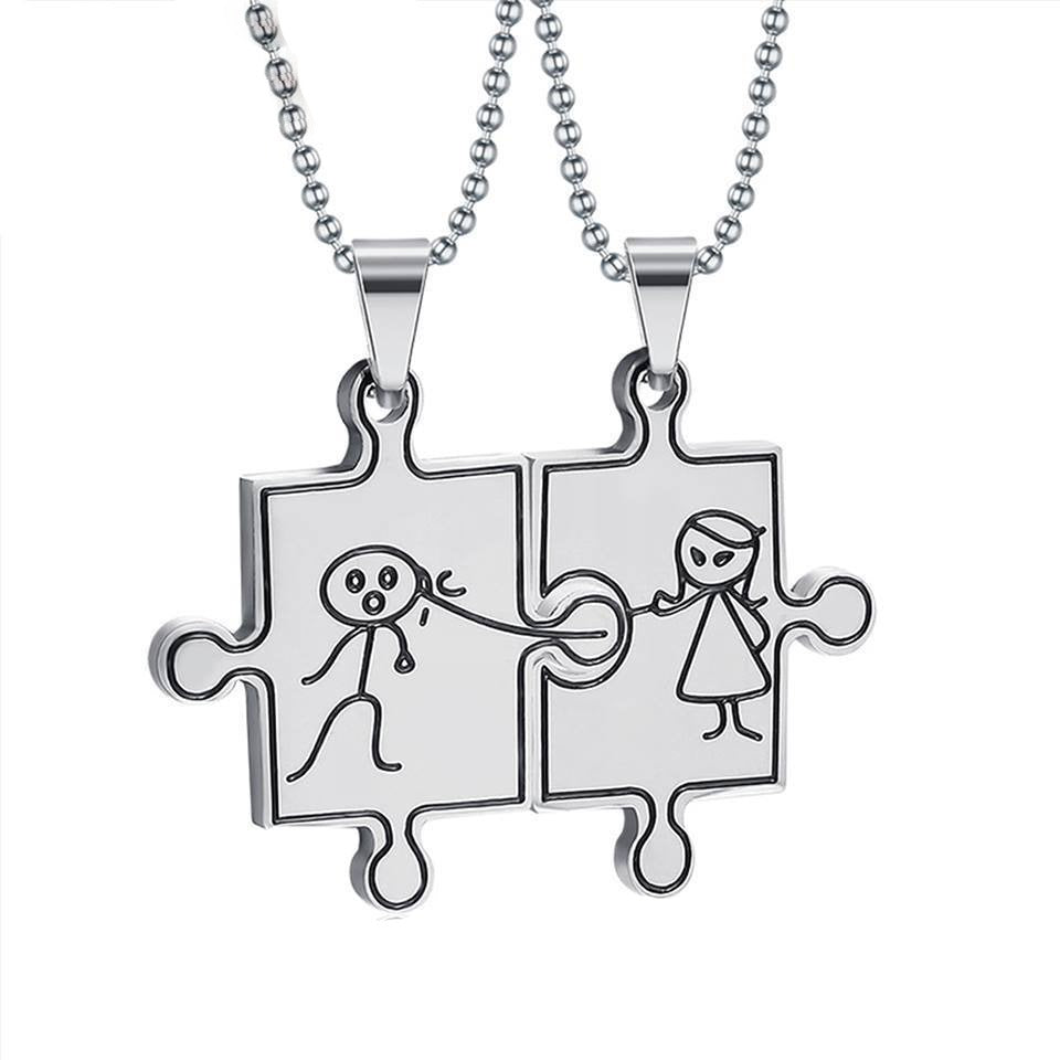 unisex Puzzled – Double Necklace