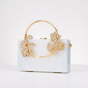 Get Beautiful Acrylic Floral Stones Hand Clutch