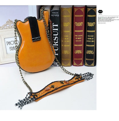Get Exclusive Guitar Tassel Style Long Chain Cross Body Bag