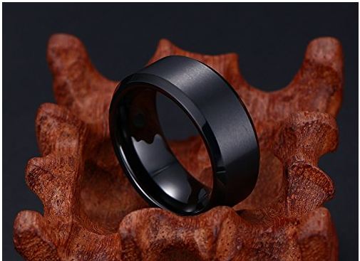 Men Power Pack  Black Tungsten Ring