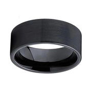Men Black Tungsten Carbide Ring Carbonized